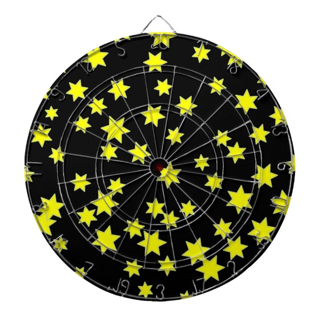 Gelbe Sterne Dartscheibe (vorne)