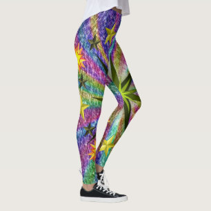 Gelbe Sterne Langjährige Leggings