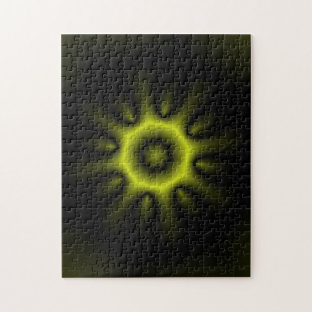 Gelbe Sternexplosion Puzzle (Vertikal)