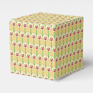 Gelbe Stiefmütterchen - Retro-Tapete Geschenkschachtel