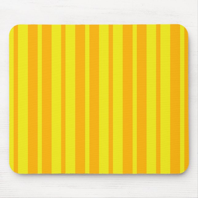 Gelbe stilvolle Streifenmuster-Design  Mousepad (Vorne)