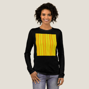 Gelbe stilvolle Streifenmuster-Design Tri-Blend Shirt