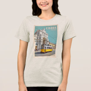Gelbe Straßenbahn, Augusta Street Arch. Lissabon, Tri-Blend Shirt