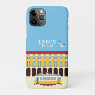 Gelbe Straßenbahn in Lissabon Vintager Stil Case-Mate iPhone Hülle