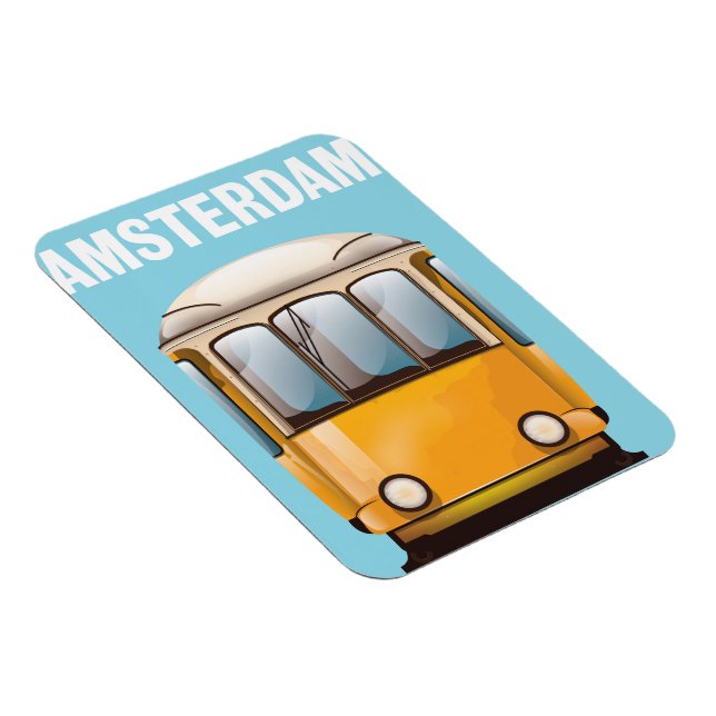 Gelbe Straßenbahnhaltestelle Amsterdam Magnet (Rechte Seite)