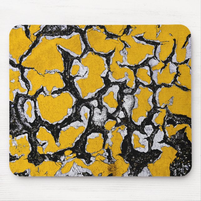 Gelbe Straßenfarbe Mousepad (Vorne)