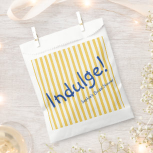 Gelbe Streifen Fette Blaue Indulge Geschenktütchen