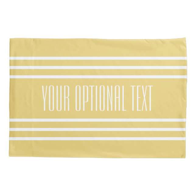 Gelbe Streifen Hüllen für Textkissen Kissenbezug (Rückseite)