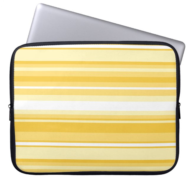 Gelbe Streifen Laptopschutzhülle (Vorderseite)
