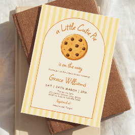 Gelbe Streifen Little Cutie Pie Babyparty Einladung