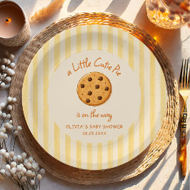 Gelbe Streifen Little Cutie Pie Babyparty Pappteller