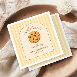 Gelbe Streifen Little Cutie Pie Babyparty Serviette