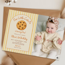 Gelbe Streifen Little Cutie Pie Geburtstagsfoto