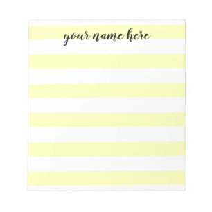 Gelbe Streifen Personalisiert Notepad Notizblock