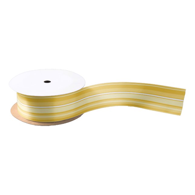 Gelbe Streifen Satinband (Spule)
