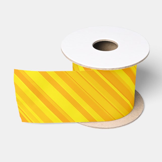 Gelbe Streifen Satinband (Spule)