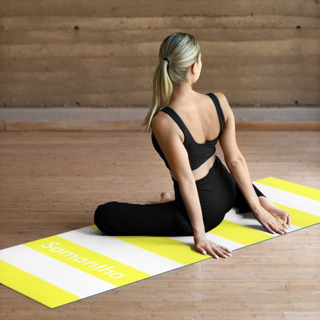 Gelbe Streifen Yogamatte (Von Creator hochgeladen)