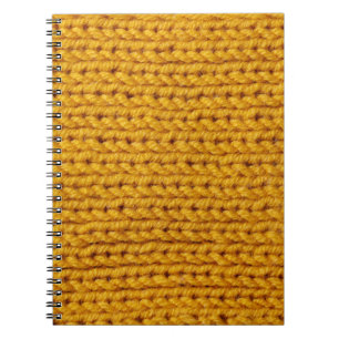Gelbe Strickwolle, hochauflösende Textur. Notizblock