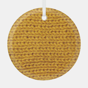 Gelbe Strickwolle, hochauflösende Textur. Ornament Aus Glas