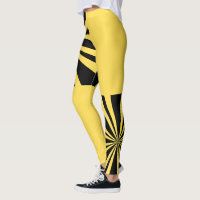 Gelbe Sunburst wiederholende Leggings