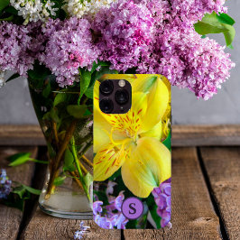 Gelbe Taglilien und Lila Lilac-Blume Case-Mate iPhone Hülle