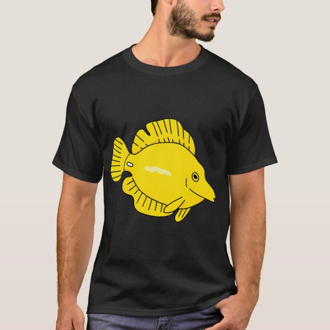 Gelbe Tang-Fische T-Shirt (Vorderseite)