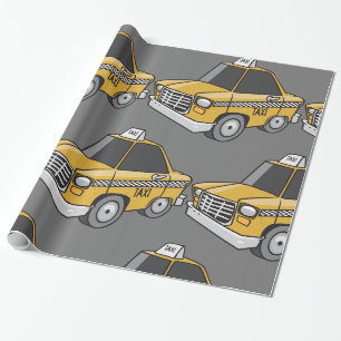 Gelbe Taxi-Stadt-Transport Geschenkpapier
