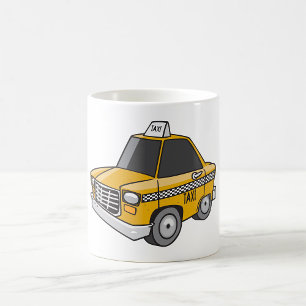 Gelbe Taxi-Stadt-Transport Kaffeetasse