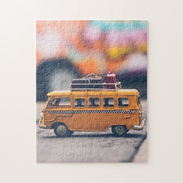Gelbe Taxifahrt Puzzle (Vertikal)
