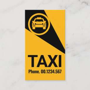 Gelbe Taxifahrt Visitenkarte