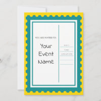 Gelbe Teal-Briefmarke