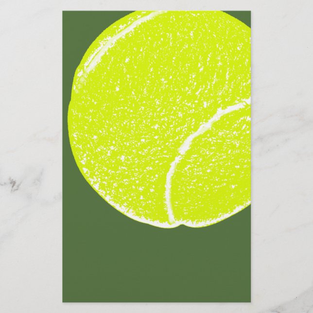 Gelbe Tennisball Briefpapier (Vorderseite)