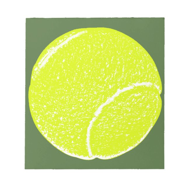 Gelbe Tennisball Notizblock (Vorderseite)