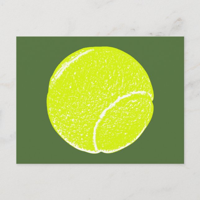 Gelbe Tennisball Postkarte (Vorderseite)