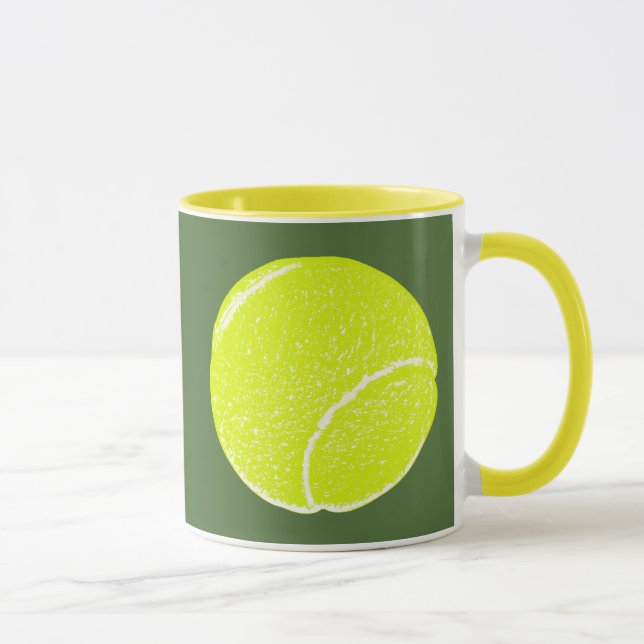 Gelbe Tennisball Tasse (Rechts)