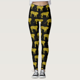 Gelbe Tiger Leggings