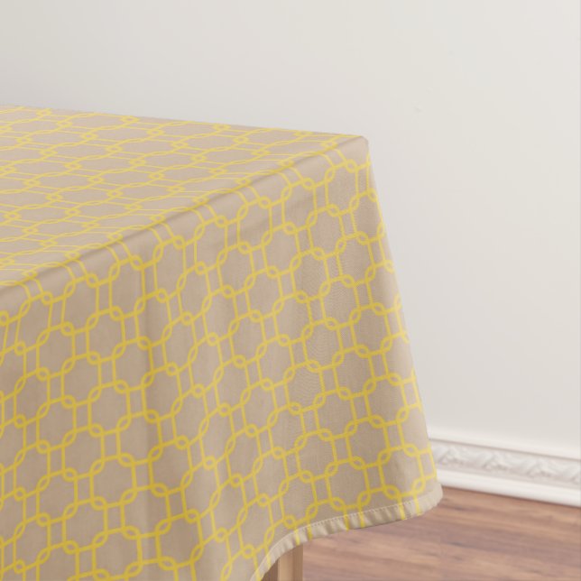 Gelbe Tischtücher mit Quadratmuster Tischdecke (Beispiel)