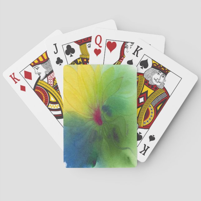 Gelbe Trifblume Spielkarten (Rückseite)