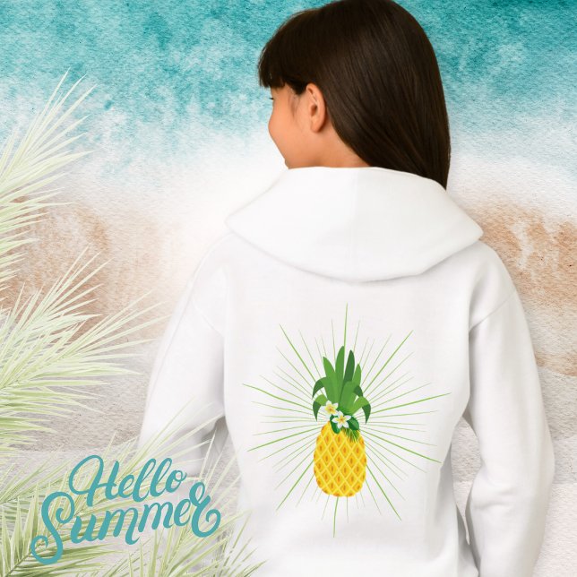 Gelbe tropische Ananas Hoodie (Yellow Tropical Pineapple Hoodie)