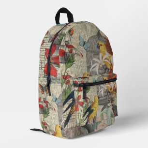 Gelbe tropische Blume Bedruckter Rucksack