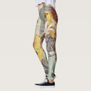 Gelbe tropische Blume Leggings