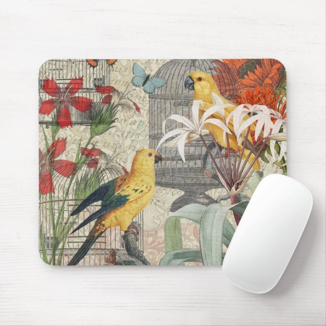 Gelbe tropische Blume Mousepad (Mit Mouse)