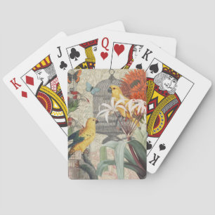 Gelbe tropische Blume Spielkarten