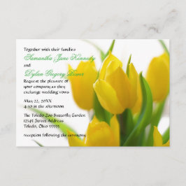 Gelbe Tulip - 3x5 Einladung zur Hochzeit