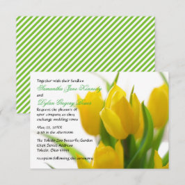 Gelbe Tulip - 3x5 Einladung zur Hochzeit