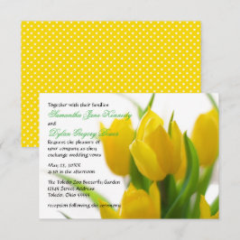 Gelbe Tulip - 3x5 Einladung zur Hochzeit