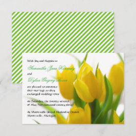 Gelbe Tulip - 3x5 Hochzeitsankündigung Einladung