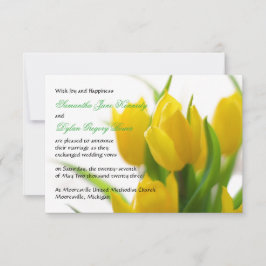 Gelbe Tulip - 3x5 Hochzeitsankündigung Einladung