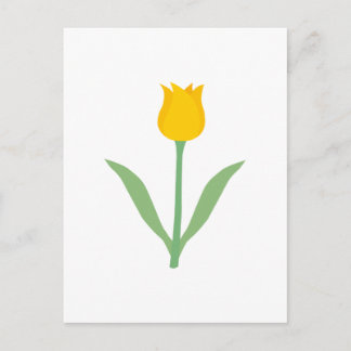 Gelbe Tulip-Blume. Postkarte