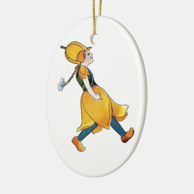 Gelbe Tulip Niedliche Blume Kind Blumenrippe Keramikornament (Links)